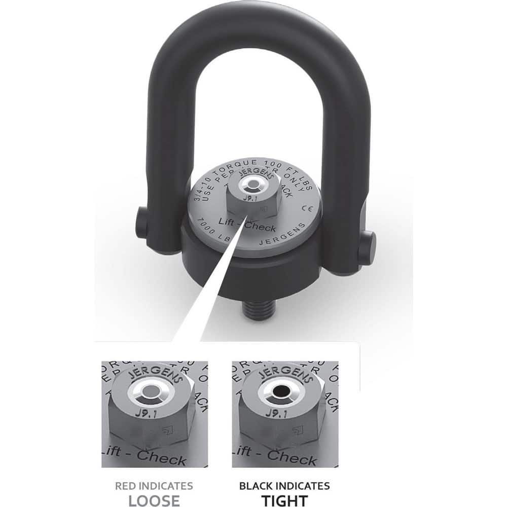 Center Pull, Hoist Ring Type: Center Pull Hoist Ring , Thread Size: M12 x 1.75 , Material: Alloy Steel , Torque: 37.000 , Finish: Black Oxide  MPN:23462LC