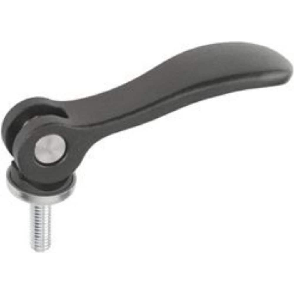 Clamp Cam Levers, Type: Adjustable External Thread Cam Lever , Hole Center to Lever End (Decimal Inch): 1.4300 , Travel (Decimal Inch): 0.0400  MPN:40115