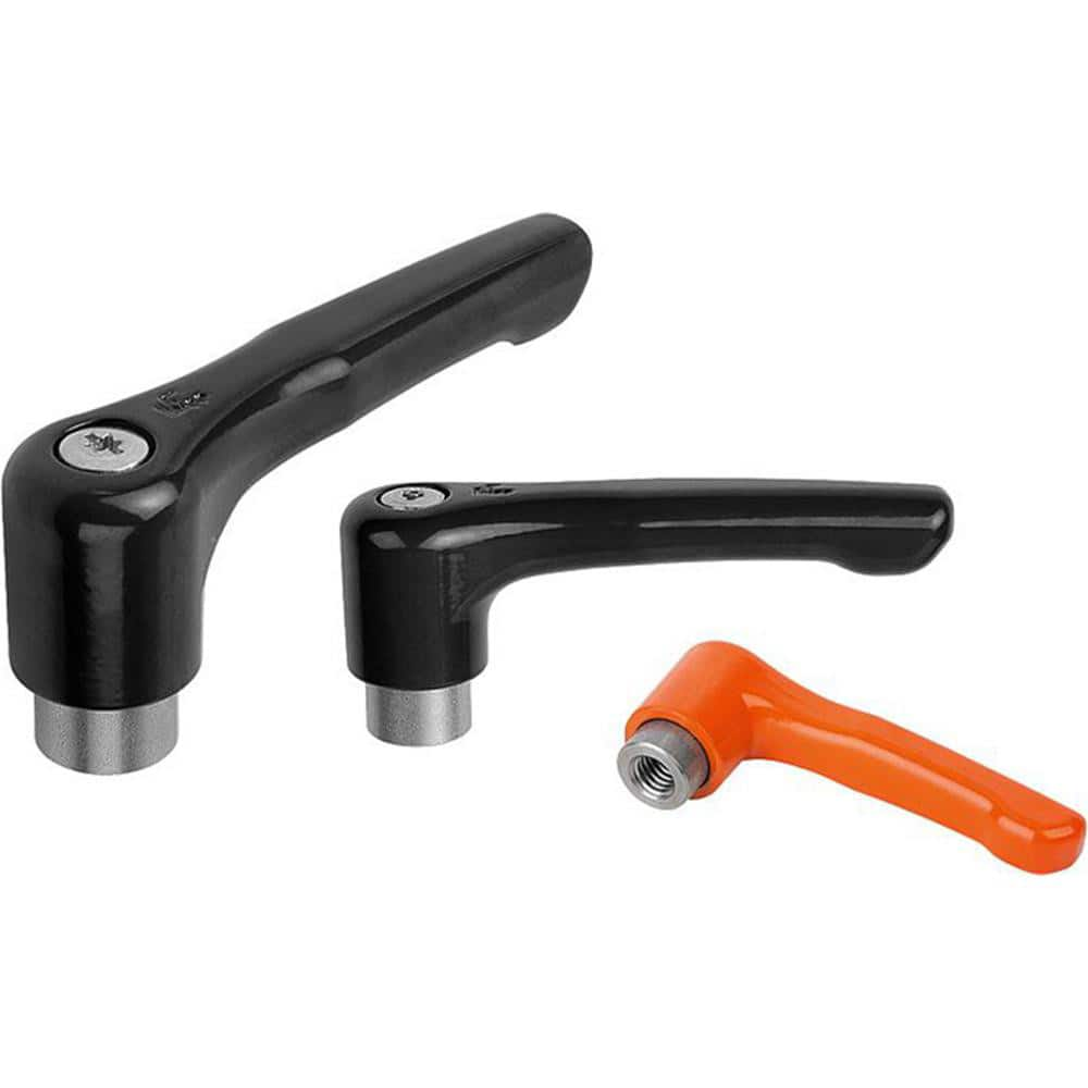 Clamp Handle Grips, For Use With: Small Tools, Utensils, Gauges , Grip Length: 1.8500 , Material: Die Cast Zinc , Spindle Thread Size: 8-32  MPN:40501