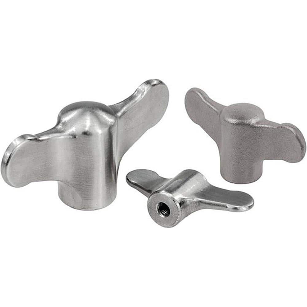 Clamp Handle Grips, For Use With: Small Tools, Utensils, Gauges , Grip Length: 0.7100 , Material: Stainless Steel , Spindle Thread Size: 8-32  MPN:40853