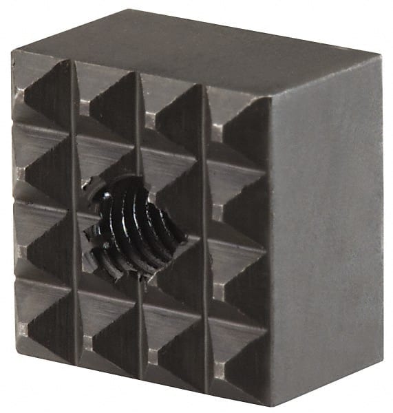 Square Positioning Grippers, Material: High Speed Steel , Thread Size: 10-32 , Finish: Black , Tooth Grade: Fine  MPN:23716