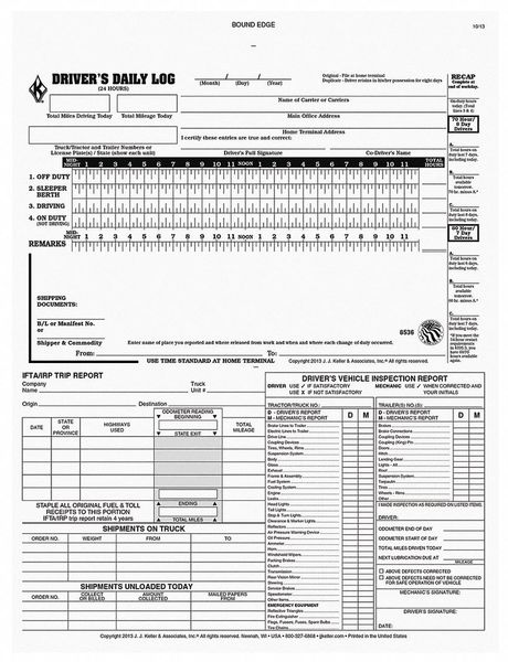 Drivers Logbook 5 In 1 Carbonless MPN:8536