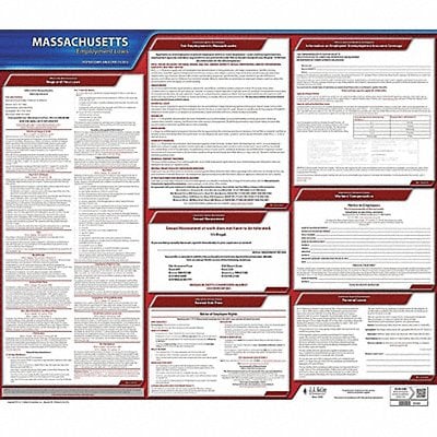 Labor Law Poster State Labor Law MA MPN:100-MA