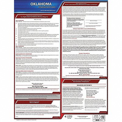 Labor Law Poster State Labor Law OK MPN:100-OK