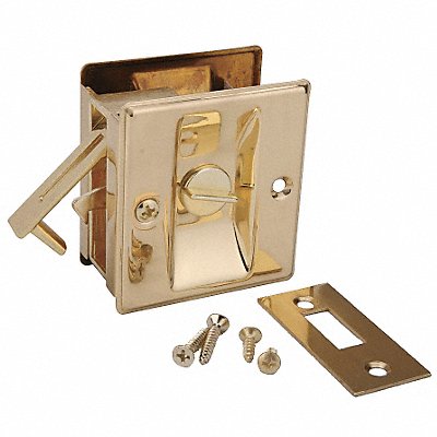 Pocket Door Privacy Lock-Bright Brass MPN:CD-1039-US3