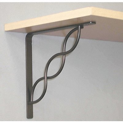 8 IN Black Scroll Shelf Bracket MPN:RP-0091-8BK