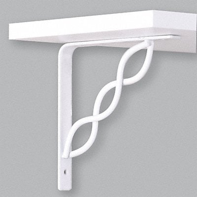 8 IN White Scroll Shelf Bracket MPN:RP-0091-8WT