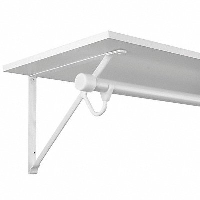 WHT Large Hvy Duty Shelf and Rod Brkt MPN:RP-0496-WT