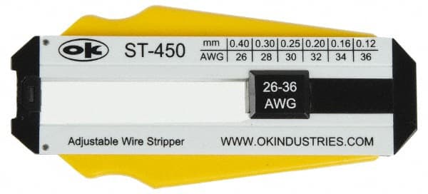 Wire Stripper: 36 AWG to 26 AWG Max Capacity MPN:ST-450