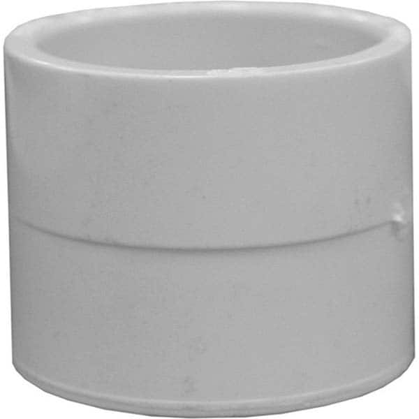 Plastic Pipe Fittings, Fitting Type: Coupling , Fitting Size: 1-1/2 in , Material: PVC , End Connection: Hub x Hub , Color: White  MPN:PFC115