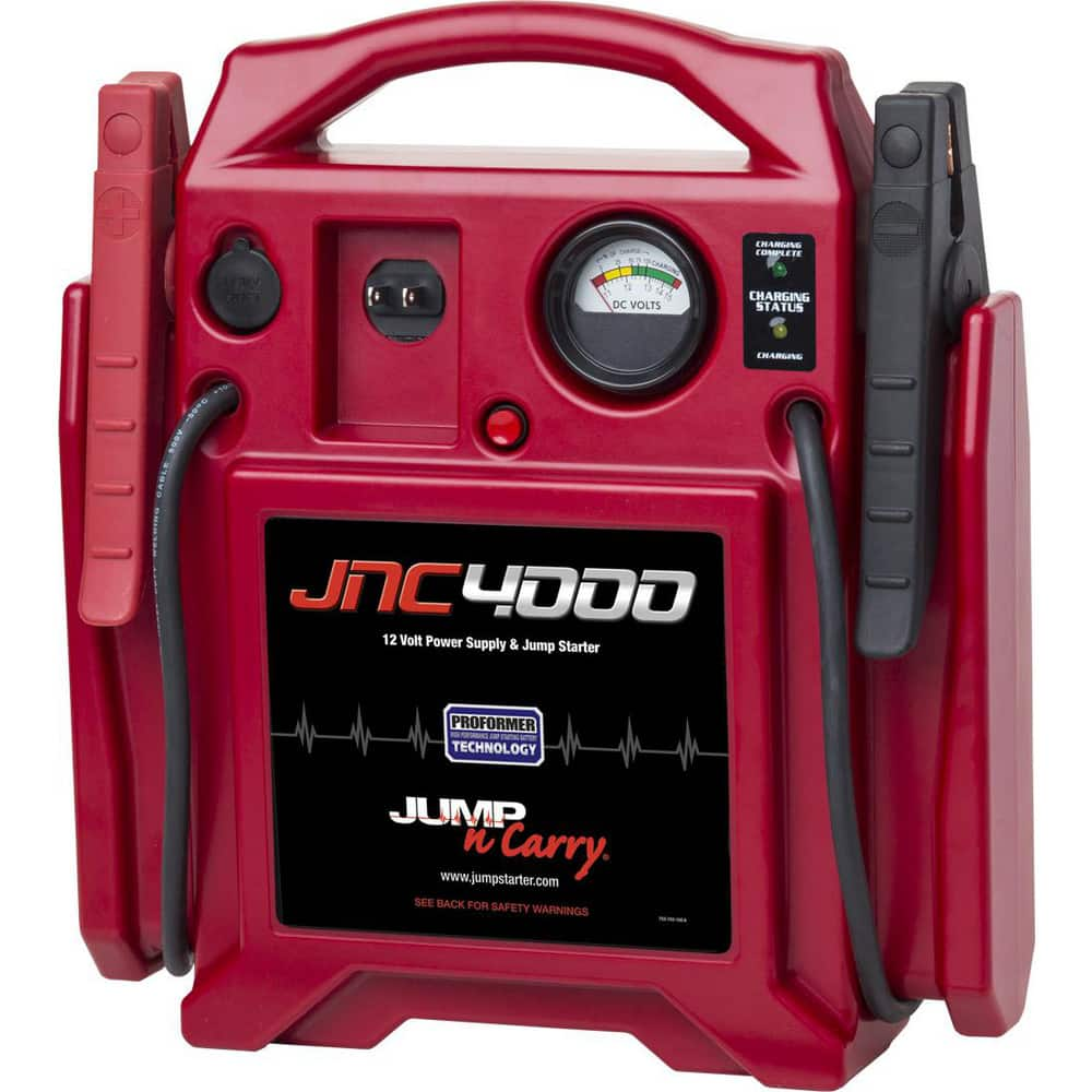 Automotive Battery Chargers & Jump Starters, Starter Amperage: 325 , Overall Width: 14 , Overall Height: 5.125in , Overall Depth: 16.5in , Cable Gauge: 2  MPN:JNC4000