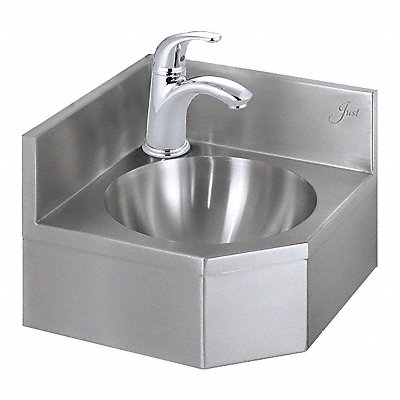 Just Corner Bath Sink Cir 14inx14inx7in MPN:A-35929-14-S