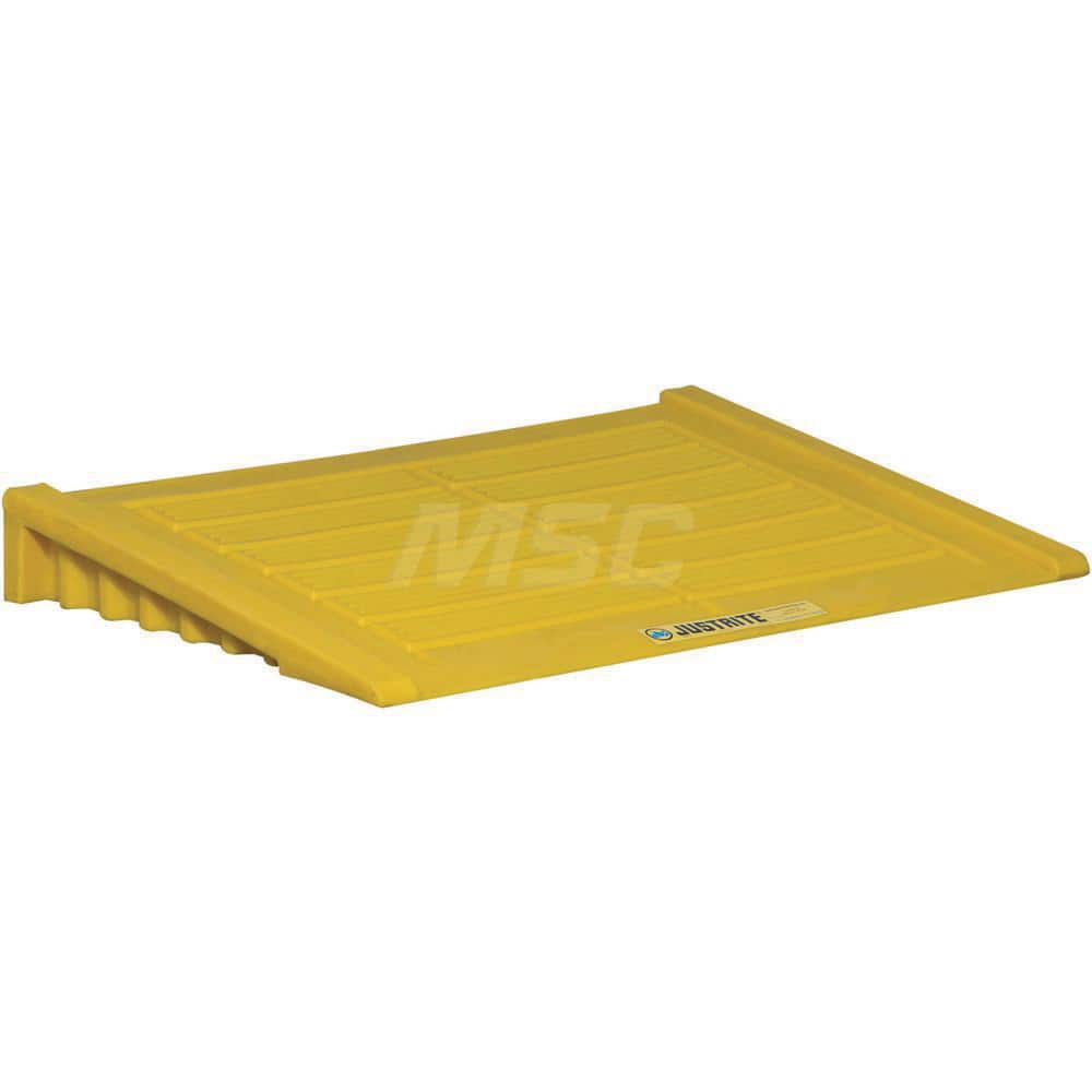 Ramp for 2 Drum and larger EcoPolyBlend Accumulation Center, polyethylene, Yellow. MPN:28650