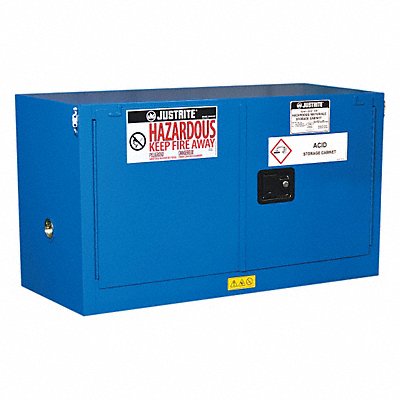 Haz Material Safety Cabinet 17 Gal Blue MPN:861728