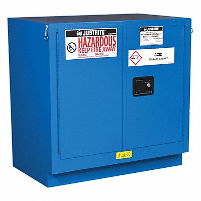Haz Material Safety Cabinet 22 Gal Blue MPN:862328