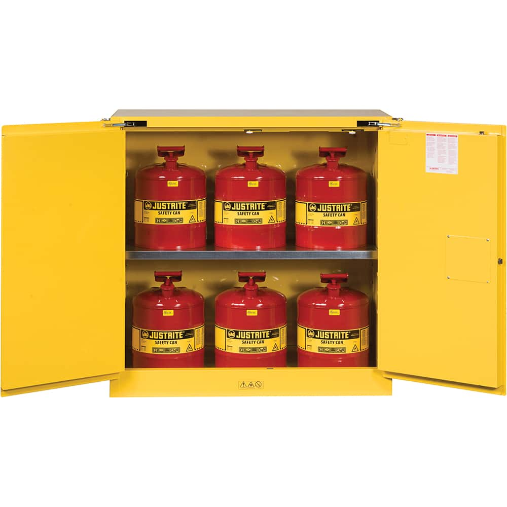 Standard Cabinet: Self-Closing, 1 Shelf, Yellow MPN:8930208