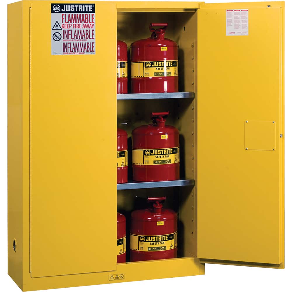 Standard Cabinet: Manual Closing, 2 Shelves, Yellow MPN:8945008