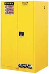 Standard Cabinet: Manual Closing & Self-Closing, 2 Shelves, Yellow MPN:896000