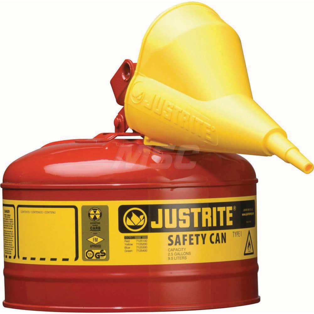 Safety Can: 2.5 gal, Steel MPN:7125110