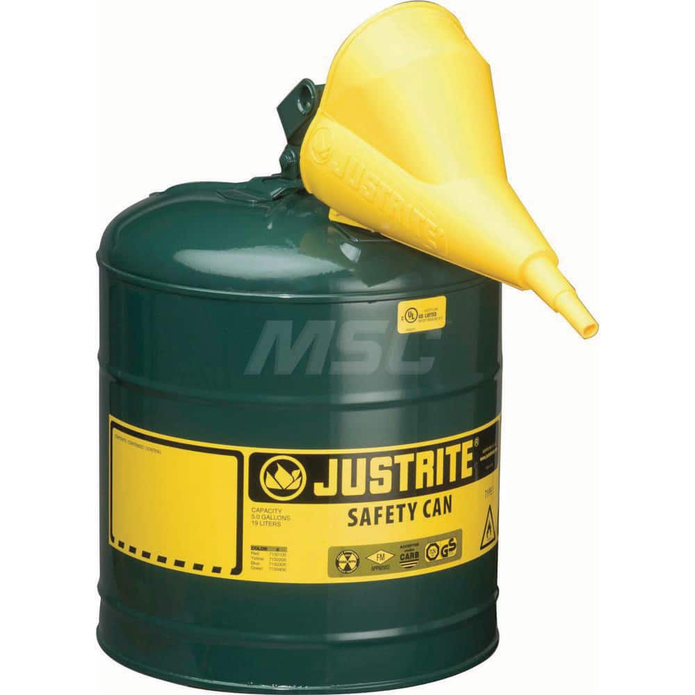 Safety Can: 5 gal, Steel MPN:7150410