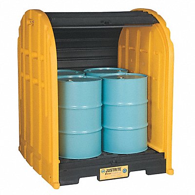 Coverd Drum Spll Contnmnt Pallet Blk/Ylw MPN:28676