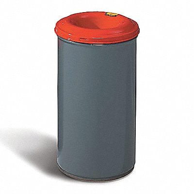 Trash Can Round 15 gal Red/Gray MPN:26415