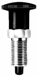 M10x1, 17mm Thread Length, 5.08mm Plunger Diam, Knob Handle Indexing Plunger MPN:617-5-M10X1-A-N