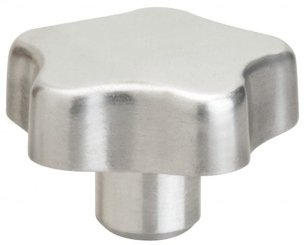 Star Lobed Knob: 50 mm Head Dia, 5 Points, Aluminum MPN:10NC51/EMT