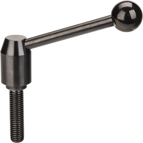 Inch Size Threaded Stud Adjustable Clamping Handle: 5/8-11 Thread, Steel MPN:10T63A14/E
