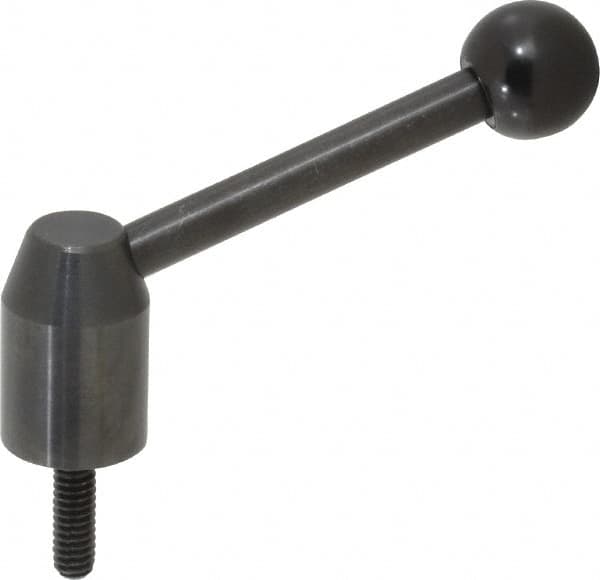 Inch Size Threaded Stud Adjustable Clamping Handle: 1/4-20 Thread, 0.53