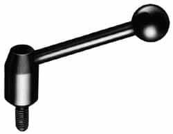 Inch Size Threaded Stud Adjustable Clamping Handle: 3/8-16 Thread, Steel MPN:6T32A13/E