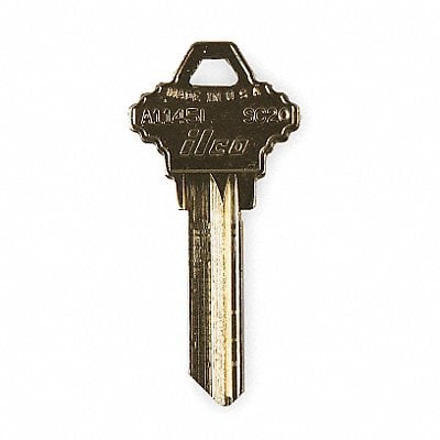 Key Blank Brass Schlage Lock PK10 MPN:A1145L-SC20