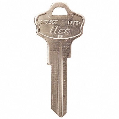 Key Blank Brass Type KW10 6 Pin PK10 MPN:A1176ST-KW10