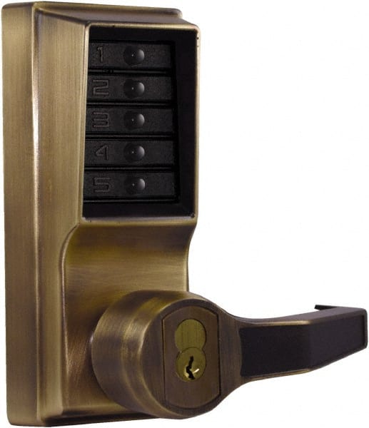 Combination Entry with Key Override Lever Lockset for 1-3/8 to 2-1/4