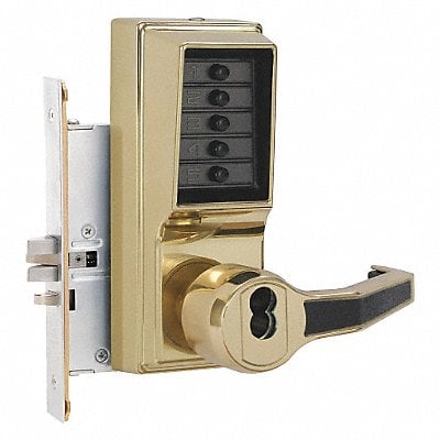 Push Button Lockset Left Bright Brass MPN:L8146B-03-41