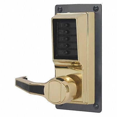 Push Button Lockset Bright Brass Lever MPN:LLP1010-03-41