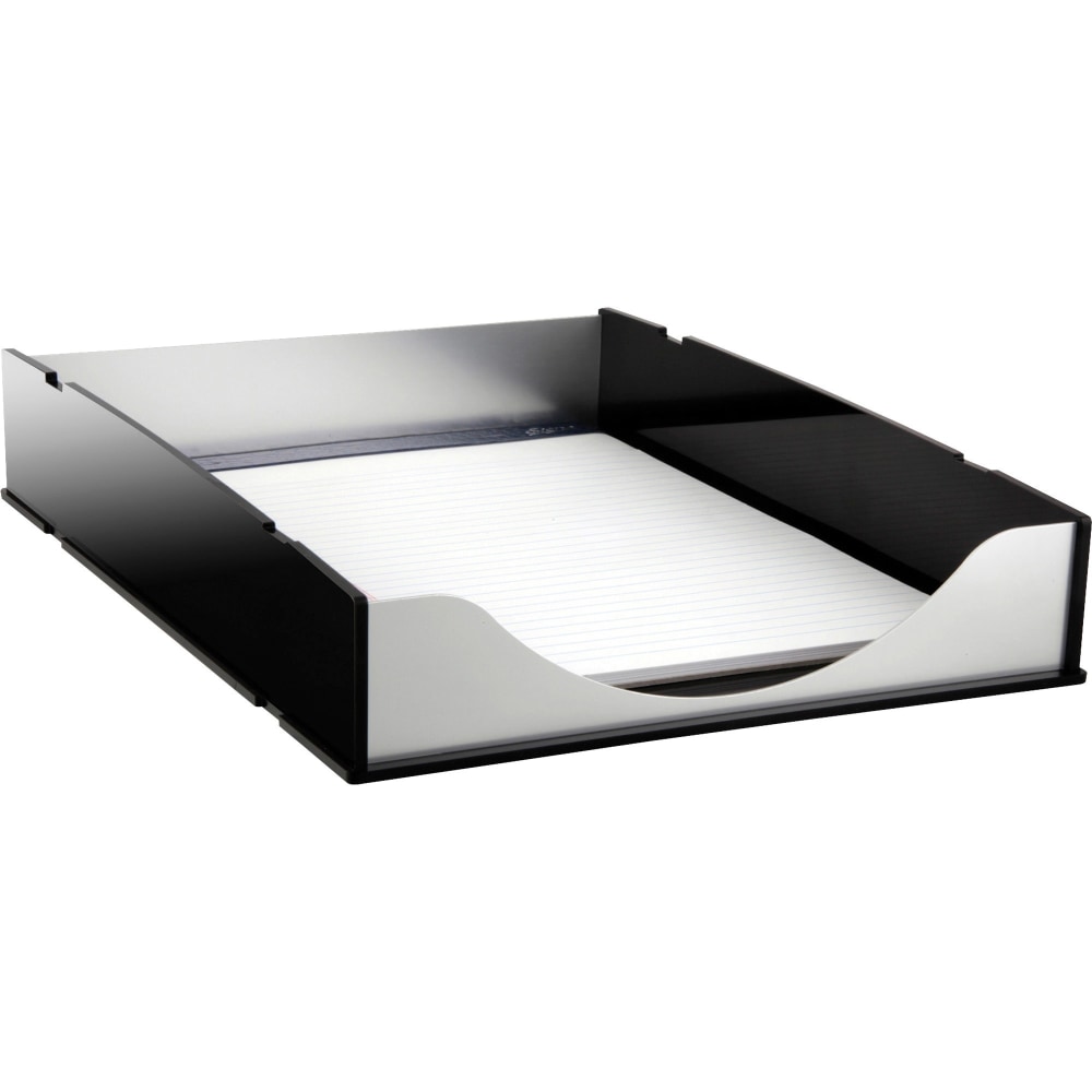 Kantek Front-loading Letter Tray - 2.3in Height x 10.3in Width x 13.5in DepthDesktop - Stackable - Aluminum - Acrylic, Aluminum - 1 Each (Min Order Qty 3) MPN:BA310