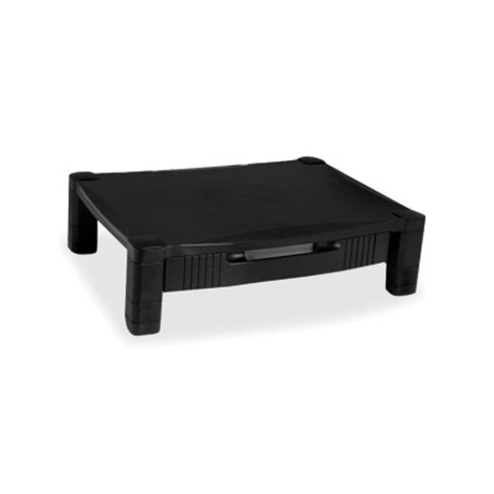 Kantek Adjustable Standard Monitor Stand with Drawer - 60 lb Load Capacity - Black (Min Order Qty 2) MPN:MS420