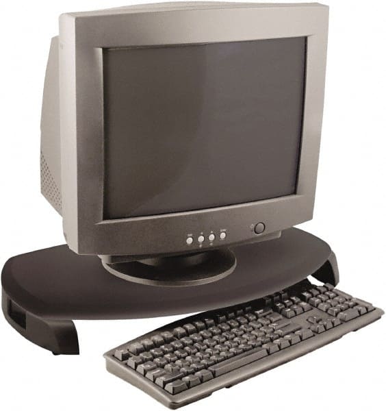 CRT/LCD Stand with Keyboard Storage, 23 x 13 1/4 x 3, Black MPN:KTKMS280B