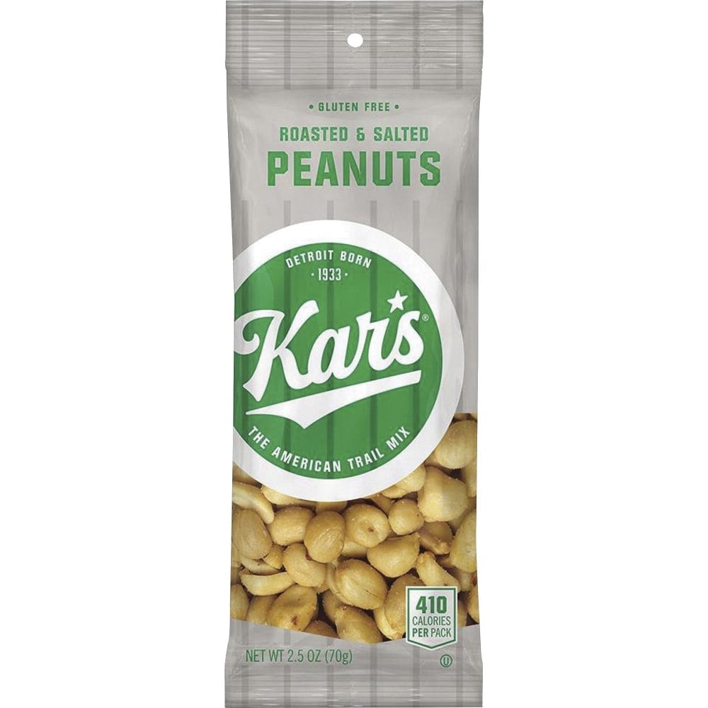 Kars Nuts Roasted & Salted Peanuts - Gluten-free, Low Sodium - Roasted & Salted - 2.50 oz - 12 / Box (Min Order Qty 2) MPN:SN08237