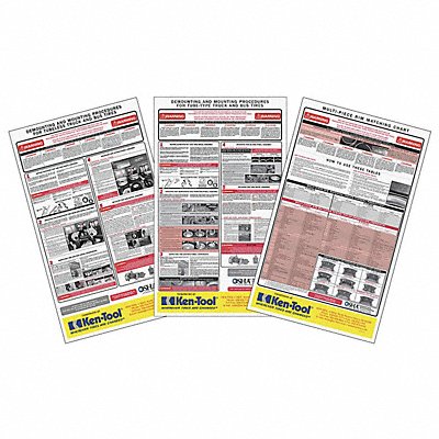 OSHA Tire Service Charts Kits MPN:39998