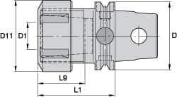 Collet Chuck: 2.03 mm Capacity, ER Collet, Modular Connection Shank MPN:2253812