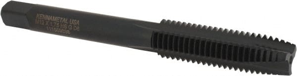 Extension Tap: M12 x 1.75, 3 Flutes, D6, Oxide Finish, High Speed Steel, Spiral Point MPN:2811246