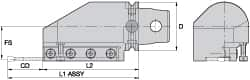 Tool Block Style KM63UT, 32mm Blade Height, 174.5mm OAL, 76.5mm OAH, Indexable Cutoff Blade Tool Block MPN:2265396