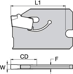 A2BHSN Single End Neutral Indexable Cutoff Blade MPN:1984998