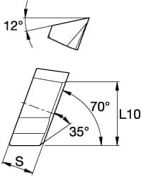 Indexable Drill Insert: SPHX KB134, Diamond Tipped MPN:1833501