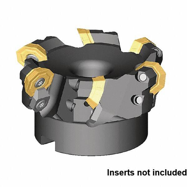 80mm Cut Diam, 27mm Arbor Hole Diam, Indexable Square-Shoulder Face Mill MPN:2228047