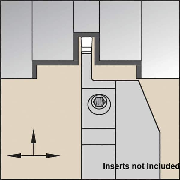 Indexable Grooving Blade: 42.85 mm High, Left Hand, 10 mm Min Width MPN:6401840