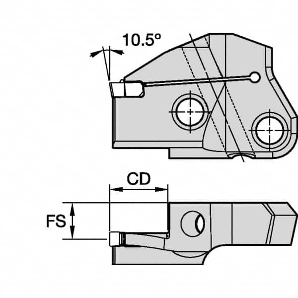 Right Hand Indexable Grooving Cartridge MPN:6079340