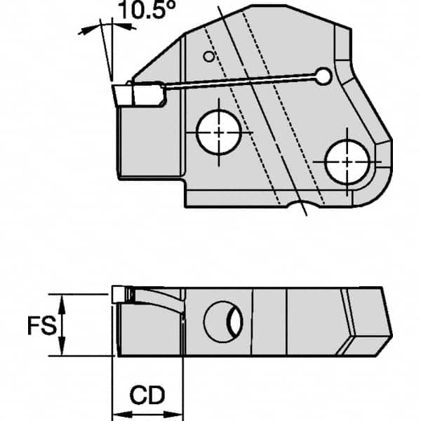 Left Hand Indexable Grooving Cartridge MPN:6079495